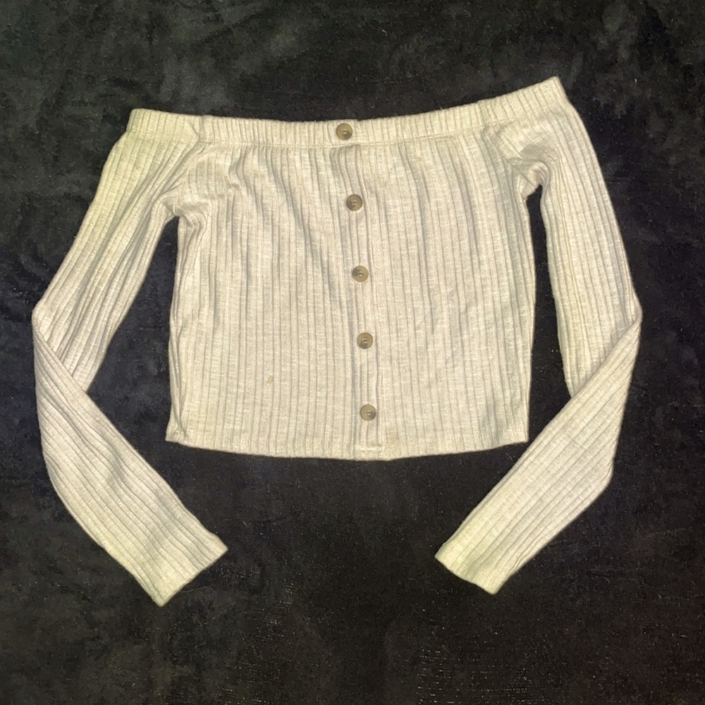 Off the shoulder knit crop top